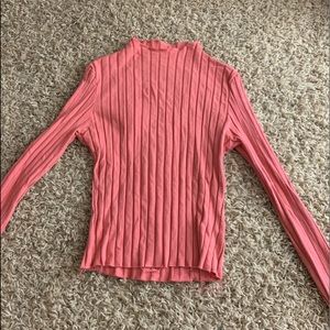 pink tight long sleeve top
